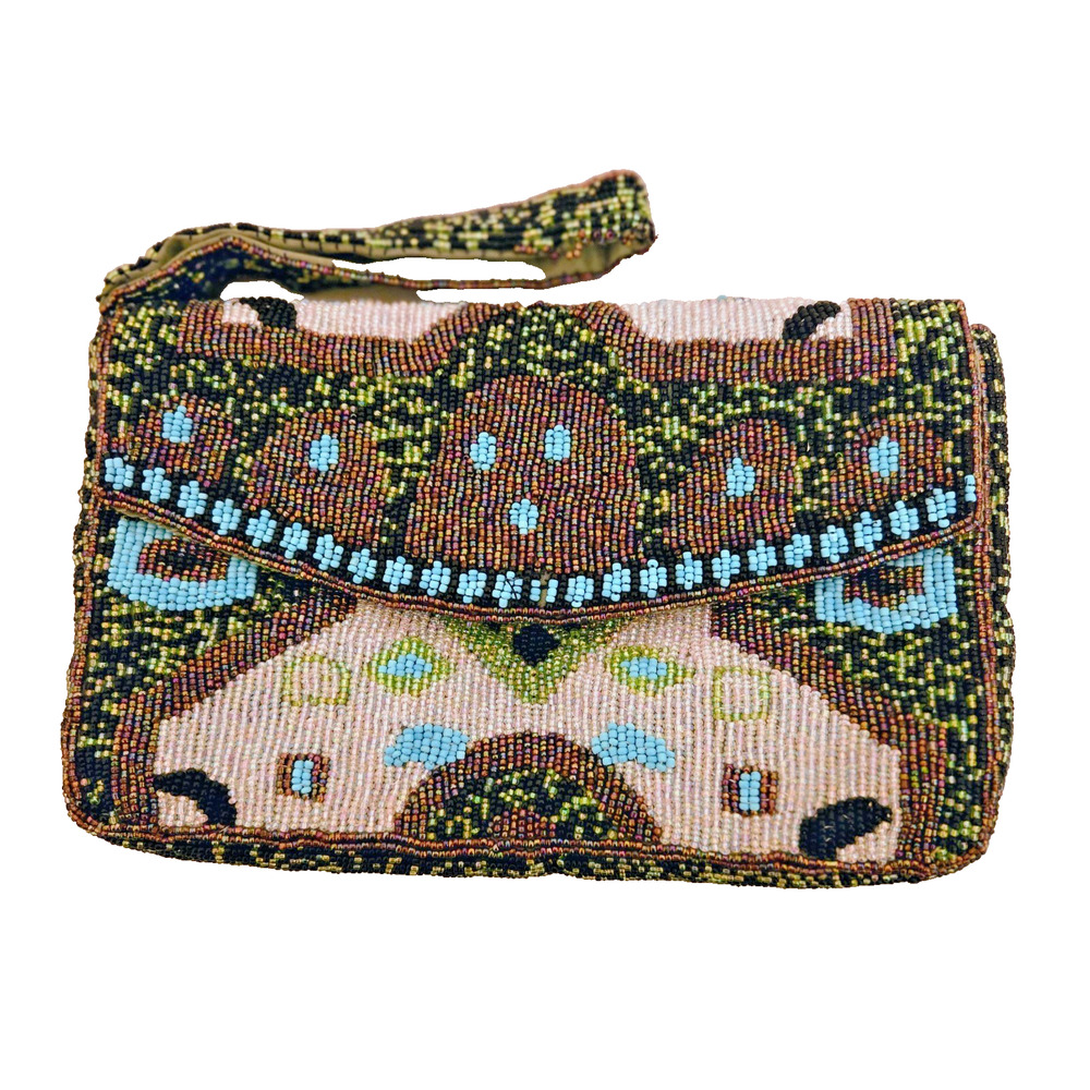 Y & S Original Boho Vintage Beaded Handbag purse clutch